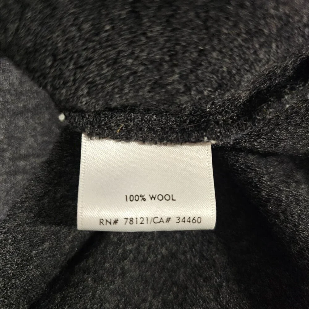 Eileen Fisher Full Zip 100 Wool Jacket Women Size 1X Dark Gray Pockets